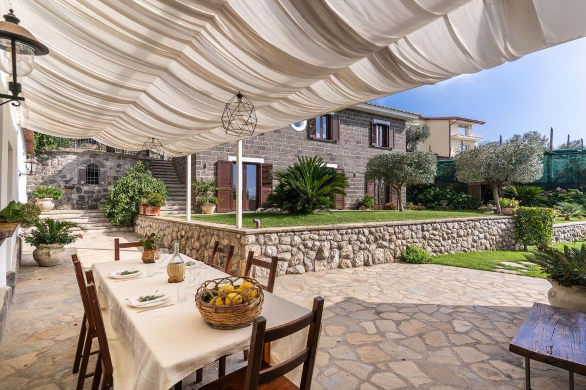 Villa Mimosa Rustic Elegance Views & Pool Massa Lubrense Exterior photo